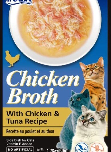 Inaba Chicken Broth Side Dish For Cats Chicken/Tuna 1.76oz. (Case of 8)
