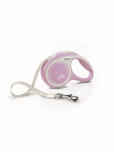 Flexi Comfort Retractable Tape Dog Leash Pink 10 Ft, Extra-Small