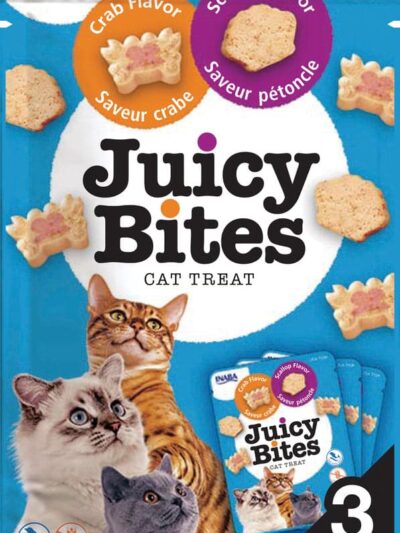 Inaba Juicy Bites Cat Treats Scallop/Crab .4oz. 3 Pk (Case of 6)