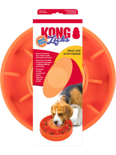KONG Licks Mealtime Dog Treat Toy & Slow Feeder 1ea/LG