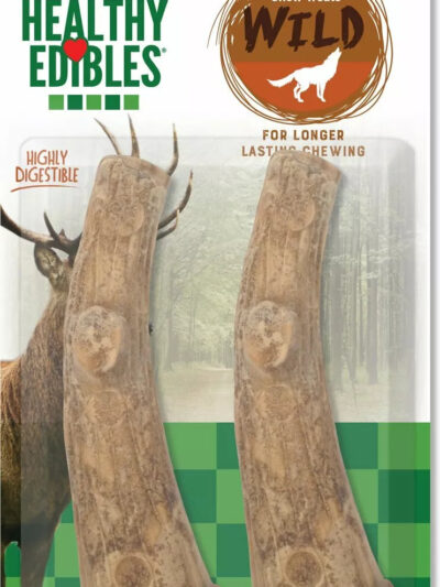 Nylabone Healthy Edibles WILD Antler Natural Long Lasting Dog Chew Treats Venison 1ea/Large/Giant - Up To 50 lb