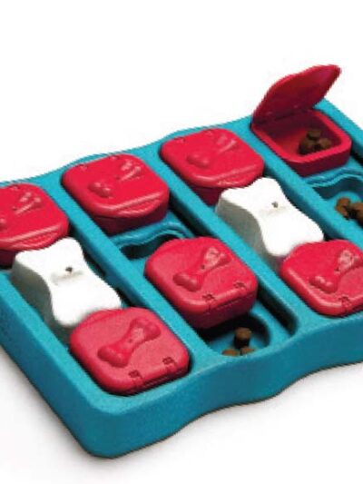 Nina Ottosson Brick Interactive Dog Toy Blue 1ea/LG