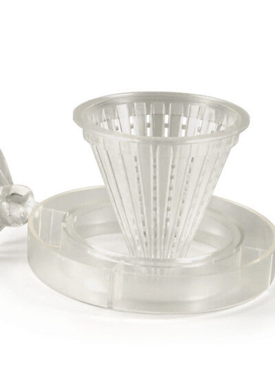 Lee's Aquarium & Pet Products 4-Way Cone Worm Fish Food Feeder Clear, 1ea