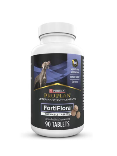 Purina Pro Plan Veterinary Diets FortiFlora Chewable Tablets Probiotic Digestive Supplement for Dogs, 90 tablets