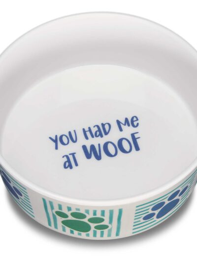 Loving Pets Dolce Moderna Bowl Had Me at Woof, 1ea/SM